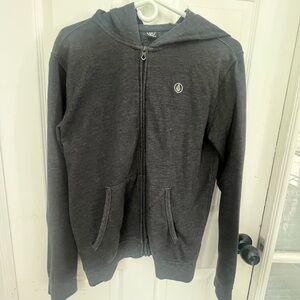 Volcom Gray Zip-Up Hoodie Youth XL